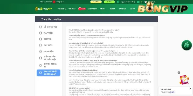 FAQ khi tham gia đặt cược BONGVIP