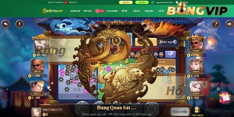 Tại sao nên chọn Rồng Hổ tại BONGVIP