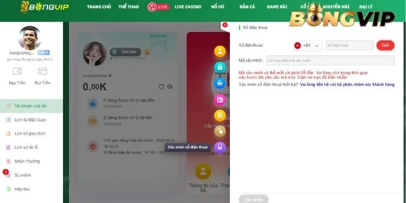 Người chơi cần đáp ứng điều kiện rút tiền BONGVIP
