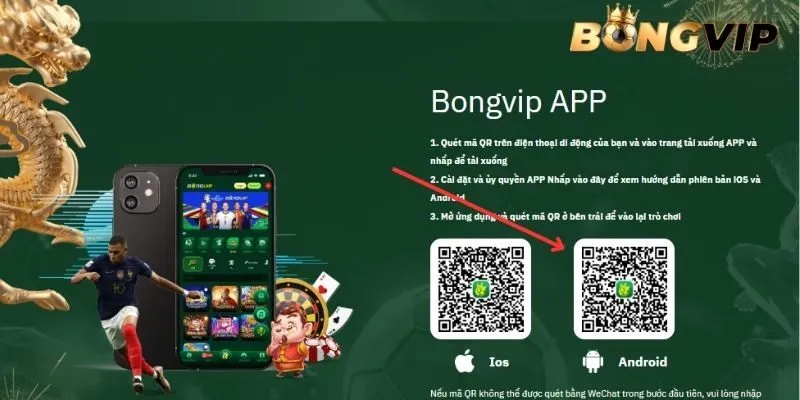 Tải app BONGVIP trên Android