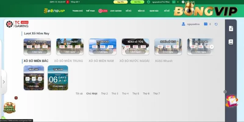 Nền tảng xổ số Bongvip uy tín và minh bạch nhất